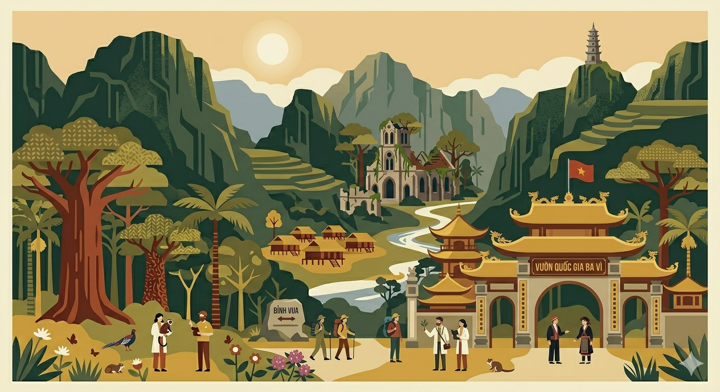 Wald im Ba Vi Nationalpark